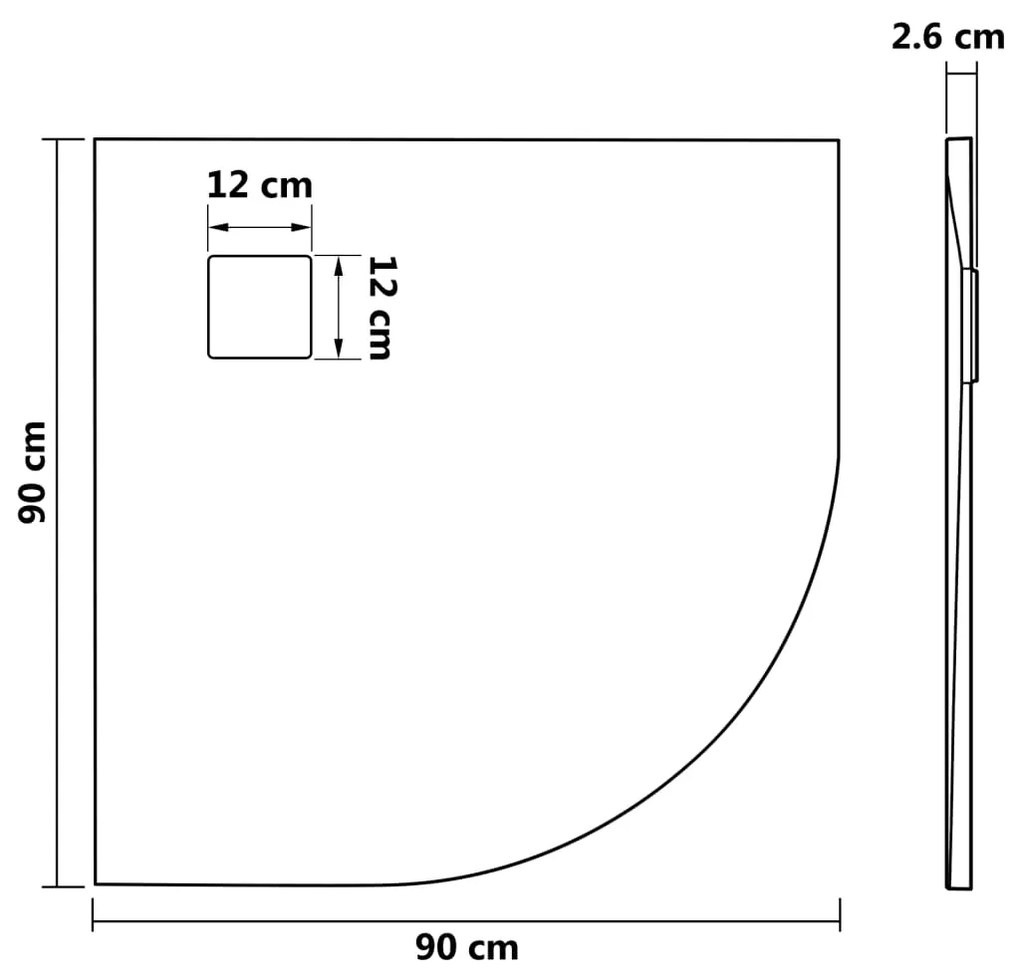 ΒΑΣΗ ΝΤΟΥΖΙΕΡΑΣ ΚΑΦΕ 90 X 90 ΕΚ. ΑΠΟ SMC 148929