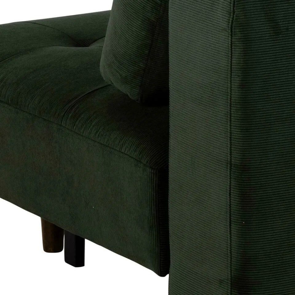 Καναπές κρεβάτι Oakland 643, Αριθμός θέσεων: 4, Σκούρο πράσινο, 83x200x105cm, 72 kg, Πόδια: Ξύλο, Ξύλο: Καουτσούκ | Epipla1.gr