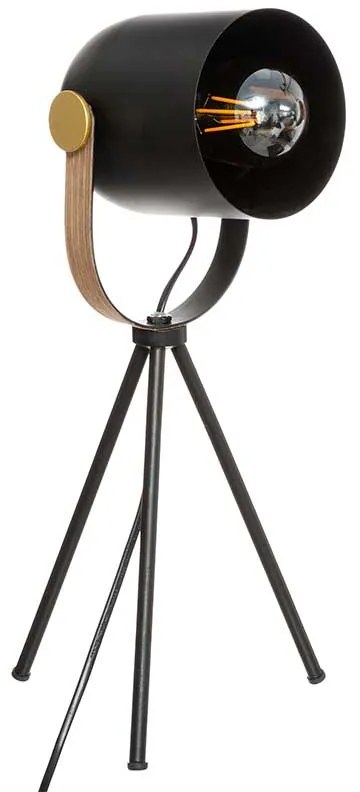 Επιτραπέζιο φωτιστικό Bil pakoworld Ε27 μαύρο-χρυσό 18x16x45εκ