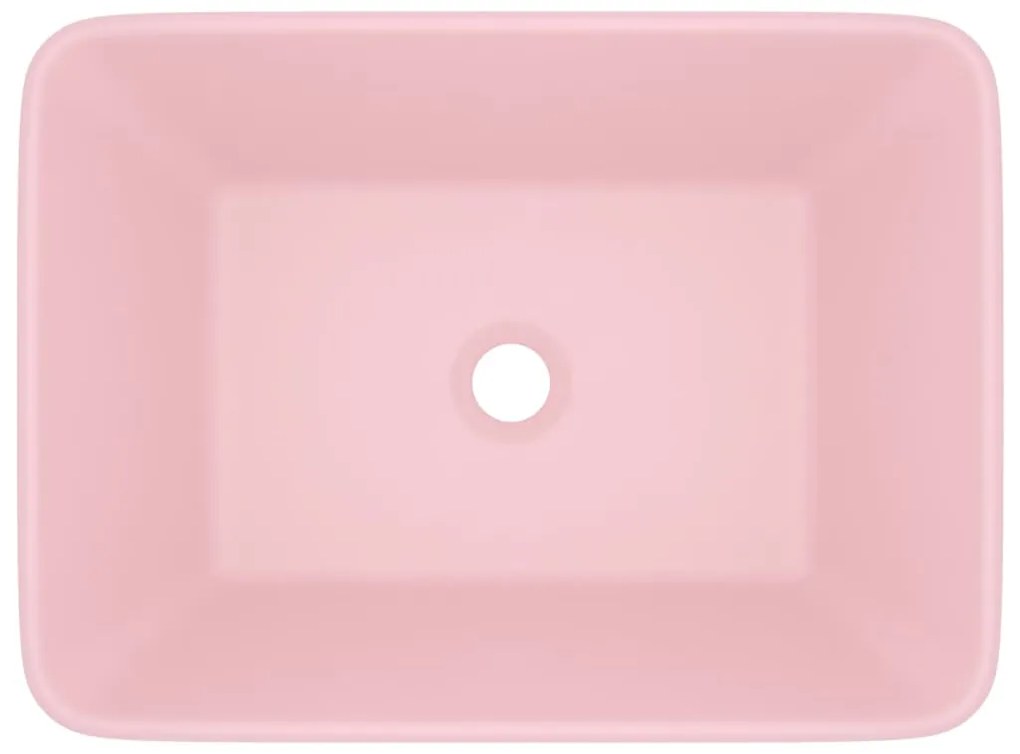 vidaXL Νιπτήρας Πολυτελής Ροζ Ματ 41 x 30 x 12 εκ. Κεραμικός