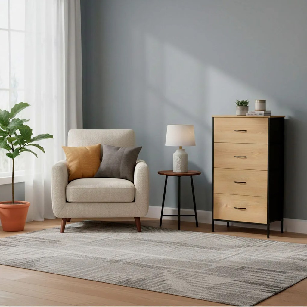 Σιφονιέρα Max Home Μαύρο Σύγχρονη 55 X 100 X 30 CM