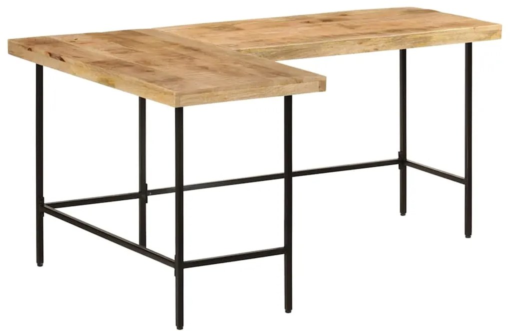 vidaXL Γραφείο 165x110x77 cm Μασίφ Ξύλο Μάνγκο και Σίδερο