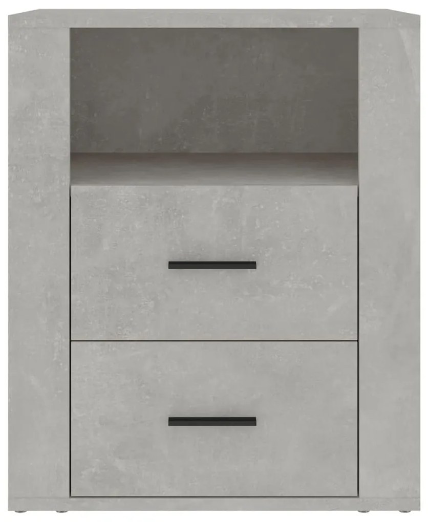 vidaXL Κομοδίνο Γκρι Σκυρ. 50 x 36 x 60 εκ. από Επεξεργασμένο Ξύλο