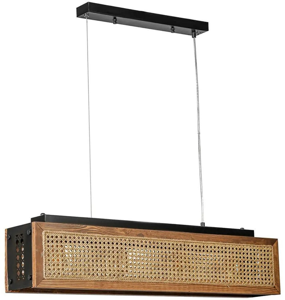 Φωτιστικό Οροφής - Ράγα Kumsal 941RTN1155 88x70cm E27 40W Natural-Walnut Opviq