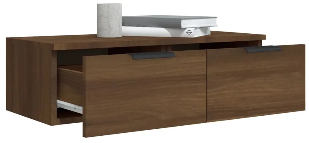 vidaXL Ντουλάπια Τοίχου 2 τεμ. Καφέ δρυς 68x30x20 εκ. Επεξ. Ξύλο