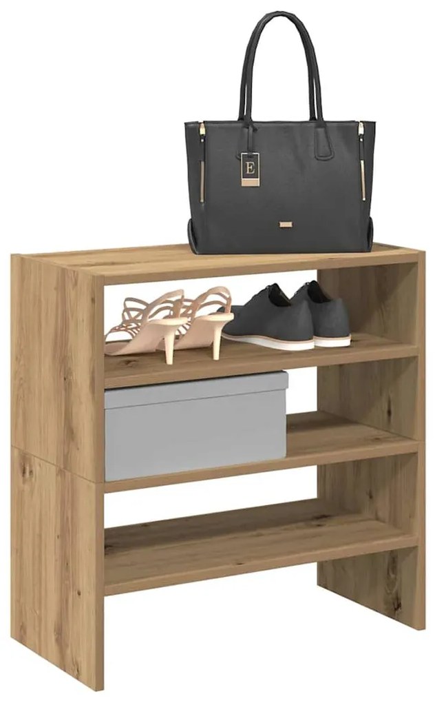 Ράφια παπουτσιών 2 τμχ στοιβαζόμενα Artisan Oak 60x30x30,5 cm