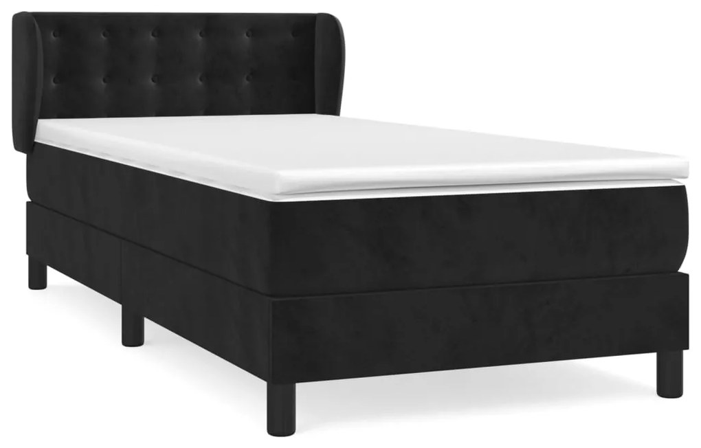 ΚΡΕΒΑΤΙ BOXSPRING ΜΕ ΣΤΡΩΜΑ ΜΑΥΡΟ 80 X 200 ΕΚ. ΒΕΛΟΥΔΙΝΟ 3127699