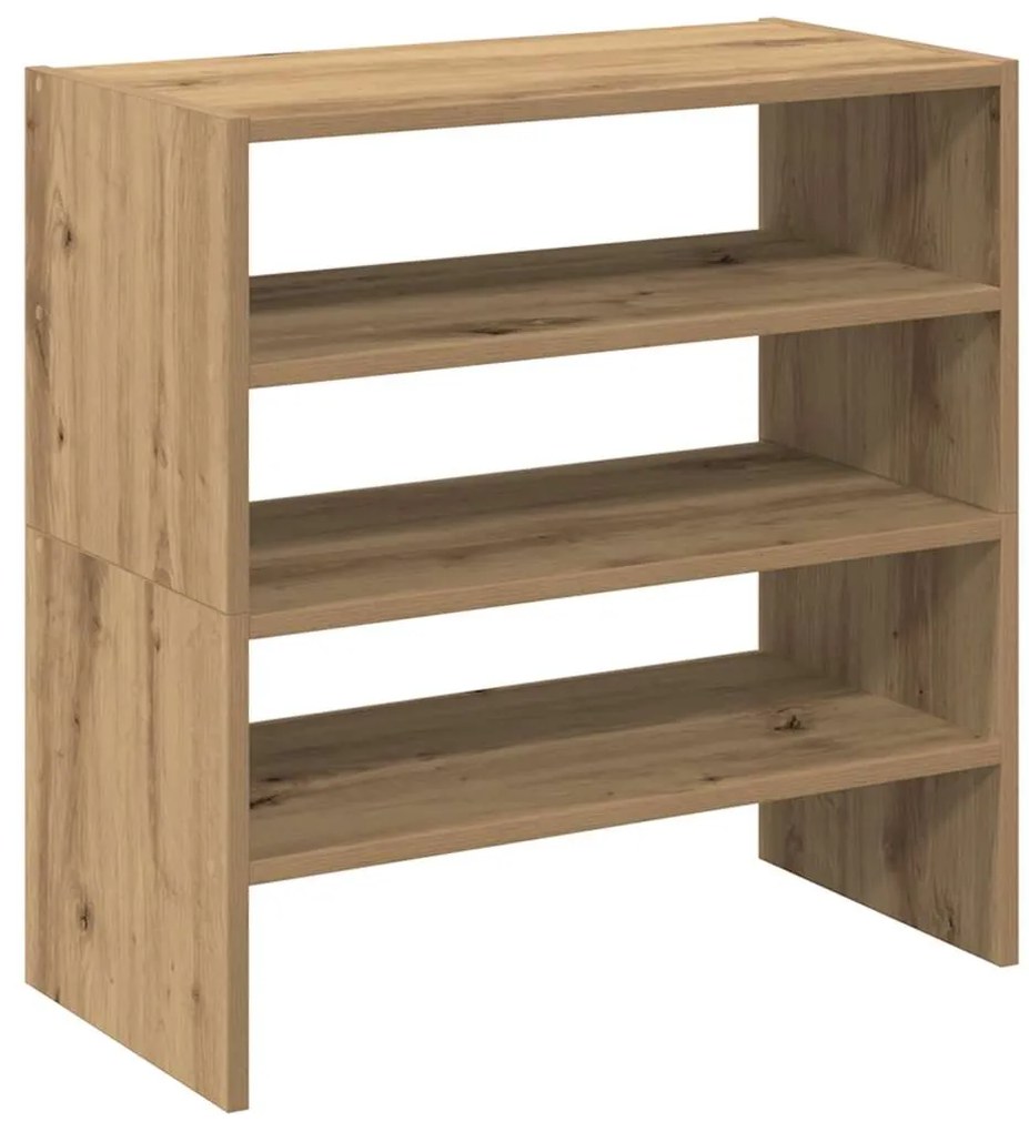 vidaXL Ράφια παπουτσιών 2 τμχ στοιβαζόμενα Artisan Oak 60x30x30,5 cm