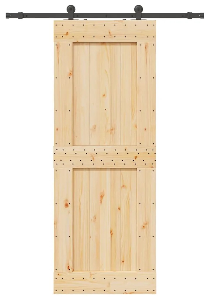 Συρόμενη Μεσόπορτα με Μηχανισμό 85 x 210 εκ. Μασίφ Ξύλο Πεύκου