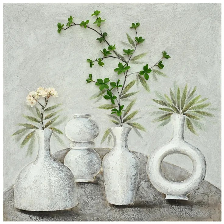Πίνακας σε καμβά Vase I Inart 100x3x100εκ