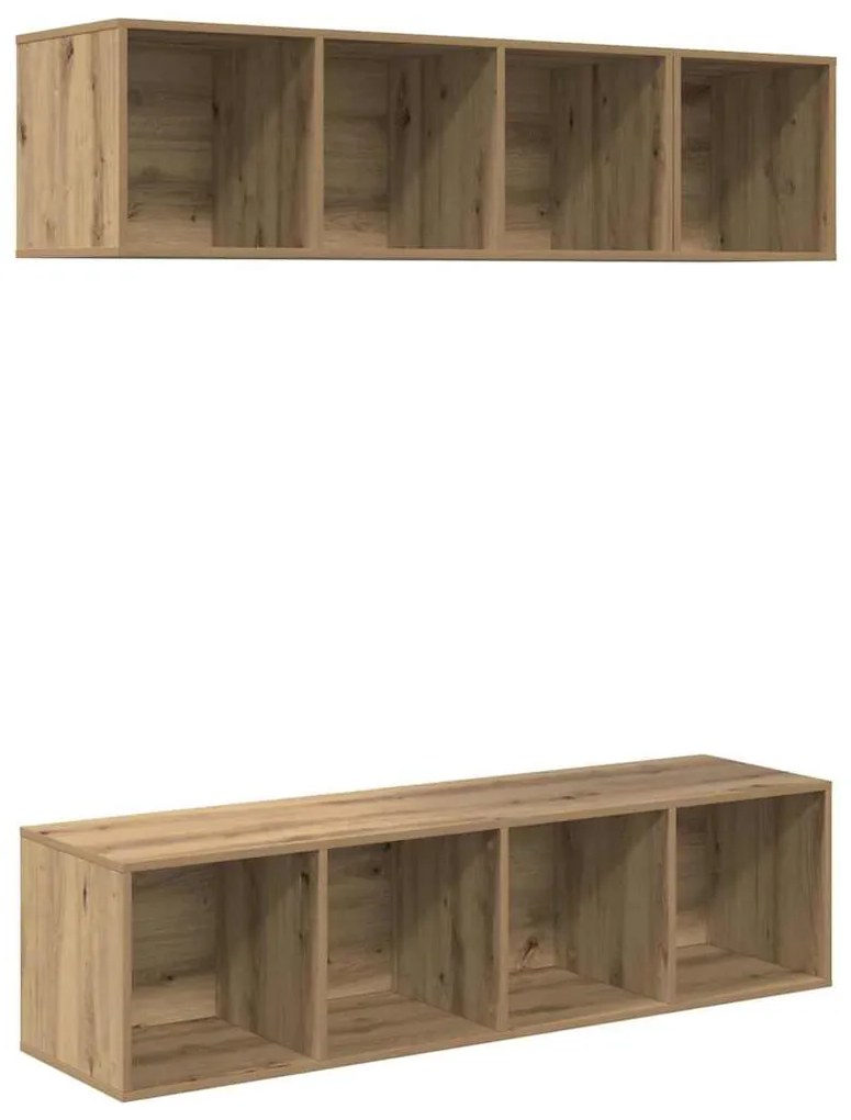 vidaXL Σετ επίπλου τηλεόρασης 3 pcs artisan δρυς Επεξεργασμένο ξύλο