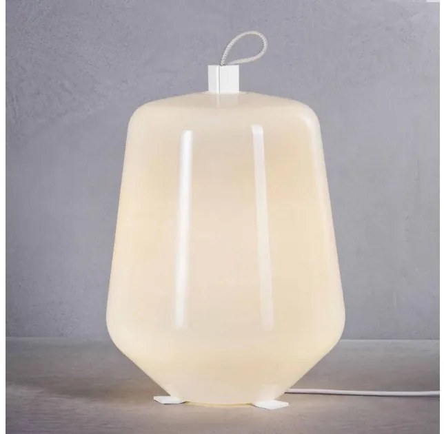 Επιτραπέζιο Φωτιστικό LED 13W Dimmer Φυσητό Γυαλί Μέταλλο Λευκό Luisa T3 Prandina-1C50000313001-Λευκό 1C50000313001