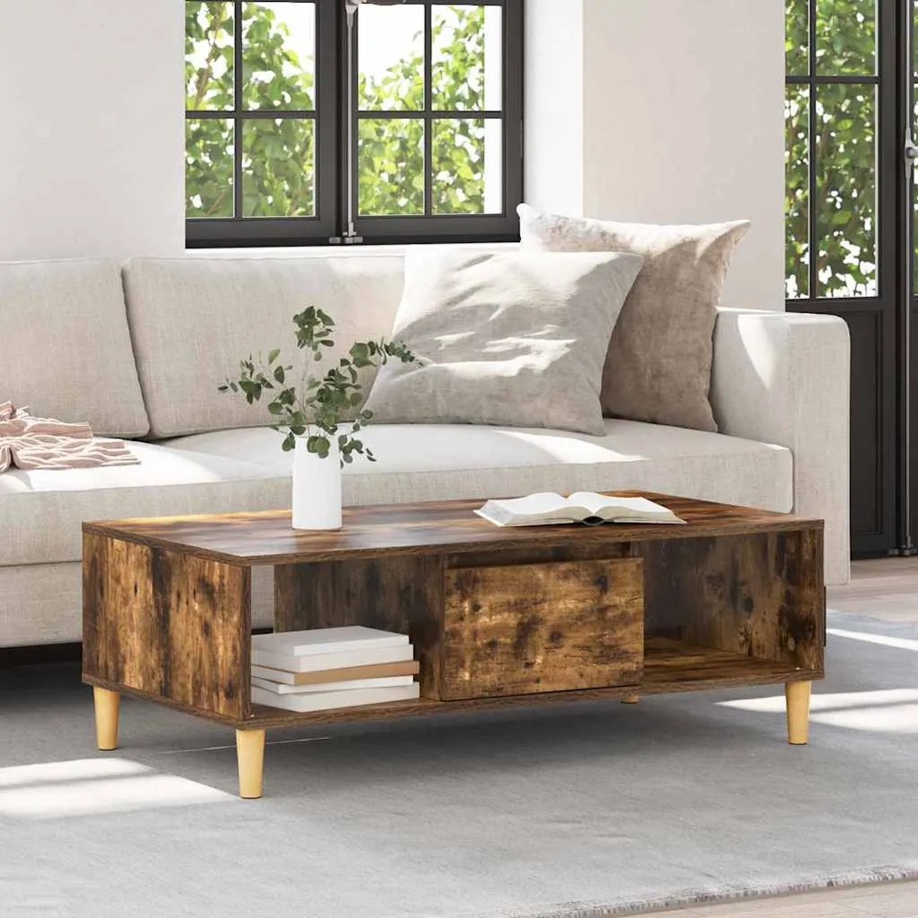 vidaXL Τραπεζάκι σαλονιού Καπνιστή δρυς 103.5 x 60 x 35 εκ