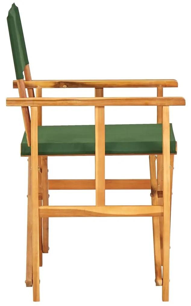 Καρέκλες Σκηνοθέτη 2 τεμ. Πράσινες από Μασίφ Ξύλο Ακακίας - Πράσινο