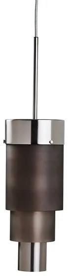 Κρεμαστό Φωτιστικό Οροφής LED 16W Dimmable Γυαλί Ασημί Μέταλλο A-spire Ebb&amp;Flow-LA102014-Φιμέ/Smoke LA102014