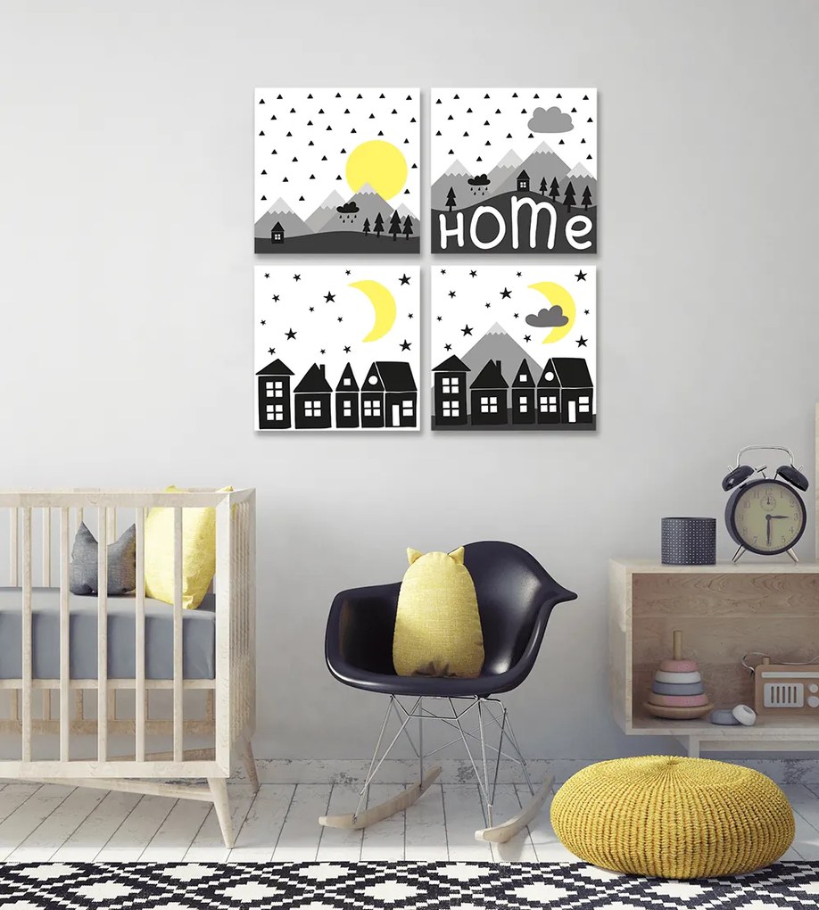 Σετ παιδικός πίνακας σε καμβά Home KNV0500 40cm x 40cm
