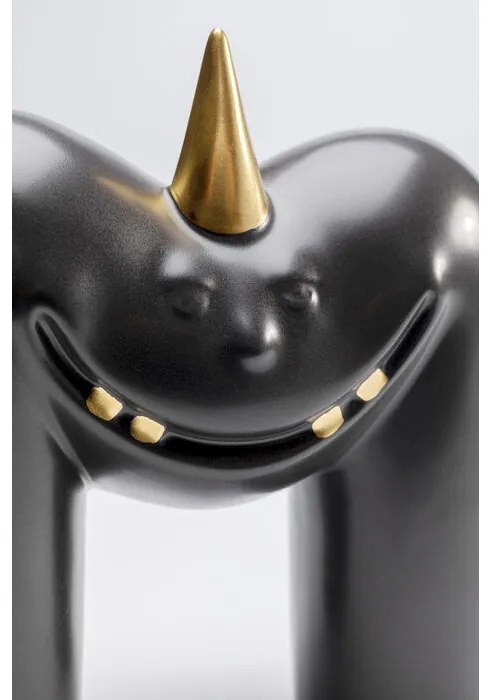 Διακοσμητικό Επιτραπέζιο Funny Teeth Μαύρο/Χρυσό 14x6x14,5 εκ. - Μαύρο