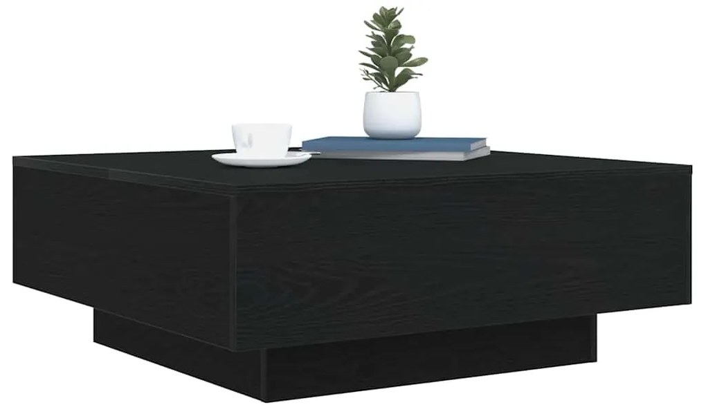 vidaXL Τραπεζάκι Σαλονιού Μαύρη δρυς 80 x 80 x 31 cm