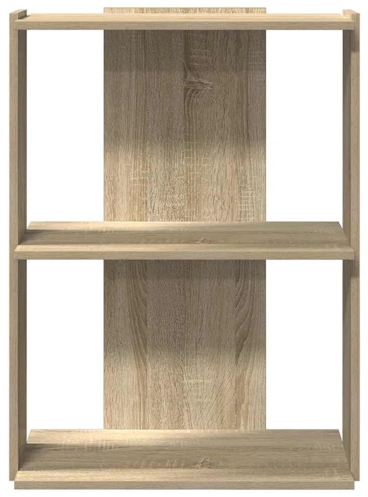 Βιβλιοθήκη 3 Επιπέδων Sonoma Δρυς 60x30x80 εκ. Επεξεργ. Ξύλο - Καφέ