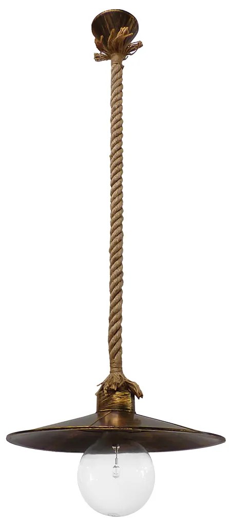 Φωτιστικό Οροφής Μονόφωτο Heronia Petra 31-0973 Rope/Bronze
