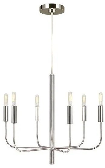 Πολυέλαιος Κρεμαστό Φωτιστικό 6xE14 Brianna Elstead Lighting-FE-BRIANNA6-PN-Νίκελ Ματ FE-BRIANNA6-PN