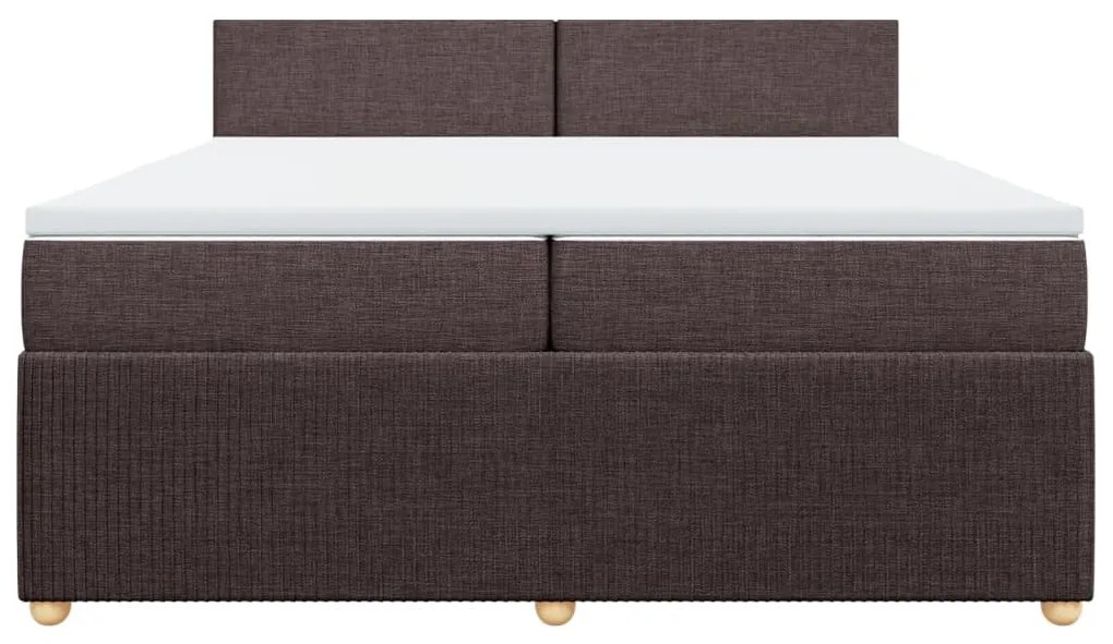 ΚΡΕΒΑΤΙ BOXSPRING ΜΕ ΣΤΡΩΜΑ ΣΚΟΥΡΟ ΚΑΦΕ 200X200 ΕΚ. ΥΦΑΣΜΑΤΙΝΟ 3289859