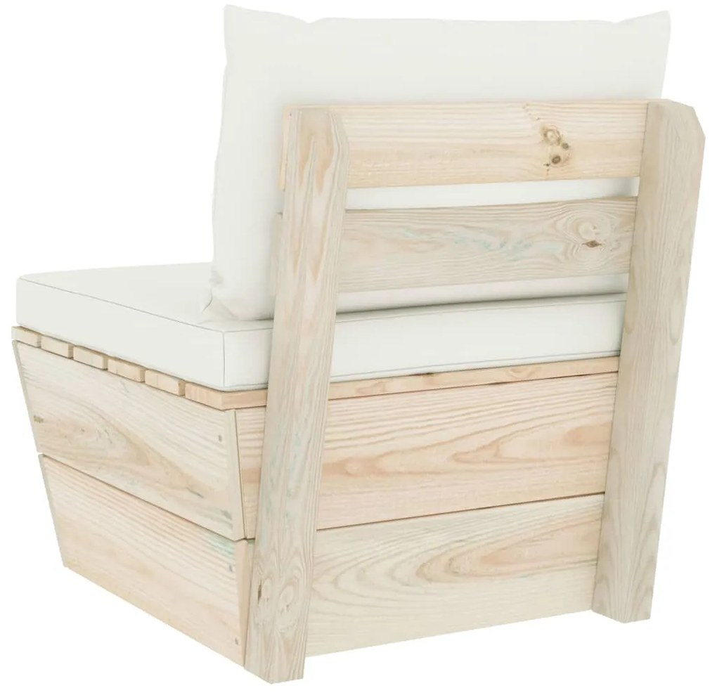 vidaXL Καναπές Κήπου Μεσαίος από Παλέτες Εμποτισμένο Ξύλο Ερυθρελάτης