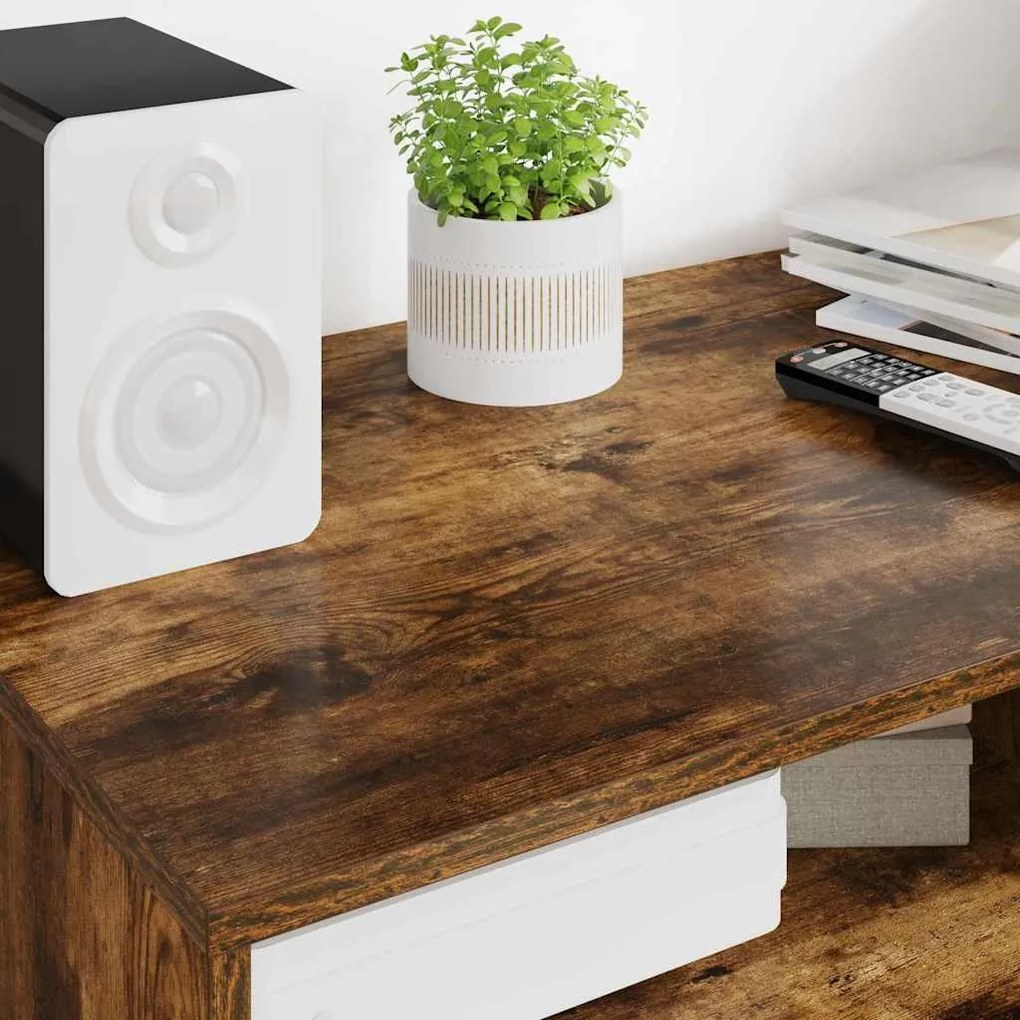 vidaXL Ντουλάπι TV Καπνιστό Δρύς 100 x 48 x 43 εκ. Επεξεργασμένο ξύλο