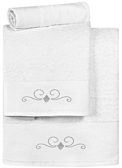 Beauty Home Σετ πετσέτες Art 3170  Σετ 3τμχ  Λευκό