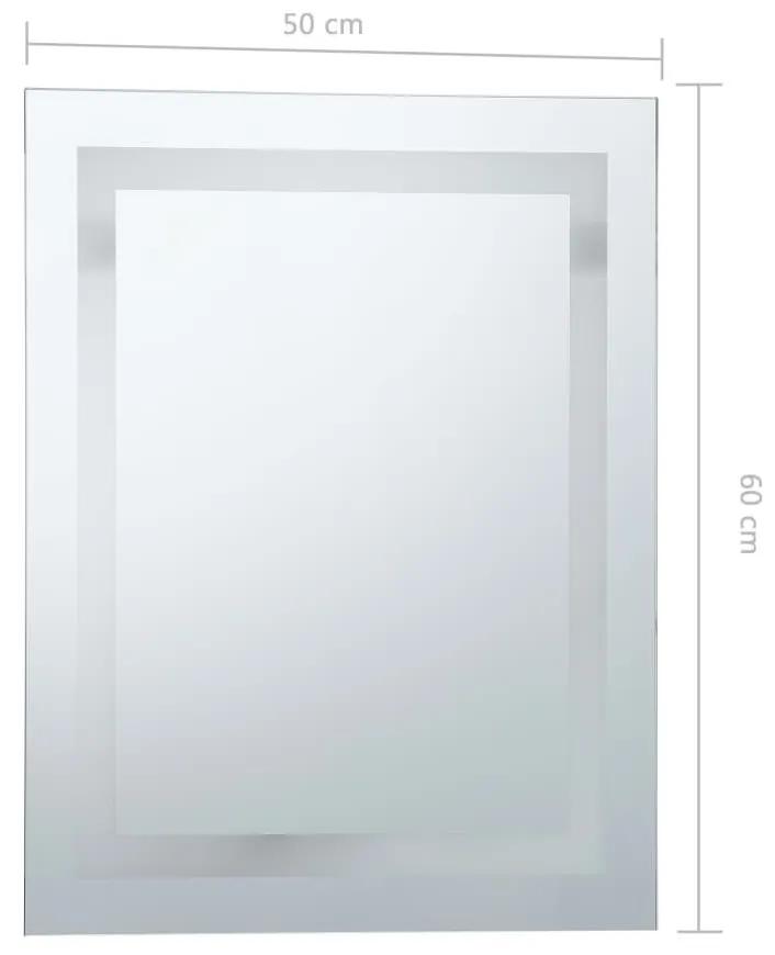 Καθρέφτης Μπάνιου LED με Αισθητήρα Αφής 50 x 60 εκ. - Ασήμι