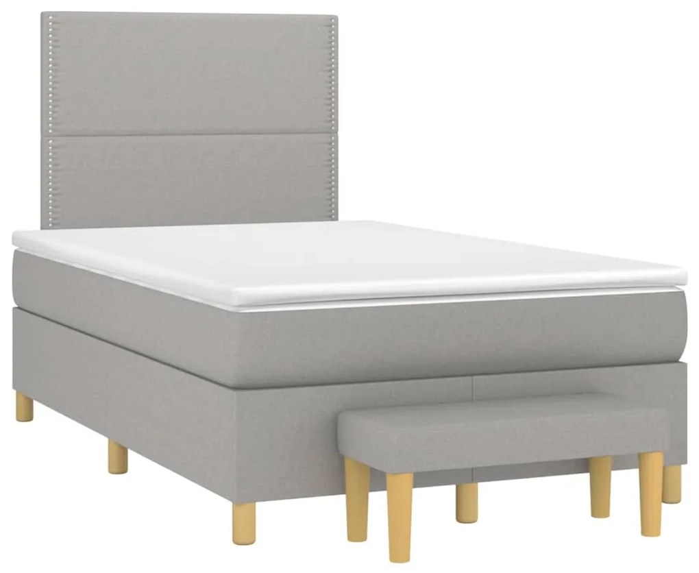 ΚΡΕΒΑΤΙ BOXSPRING ΜΕ ΣΤΡΩΜΑ ΑΝΟΙΧΤΟ ΓΚΡΙ 120X200 ΕΚ. ΥΦΑΣΜΑΤΙΝΟ 3137061