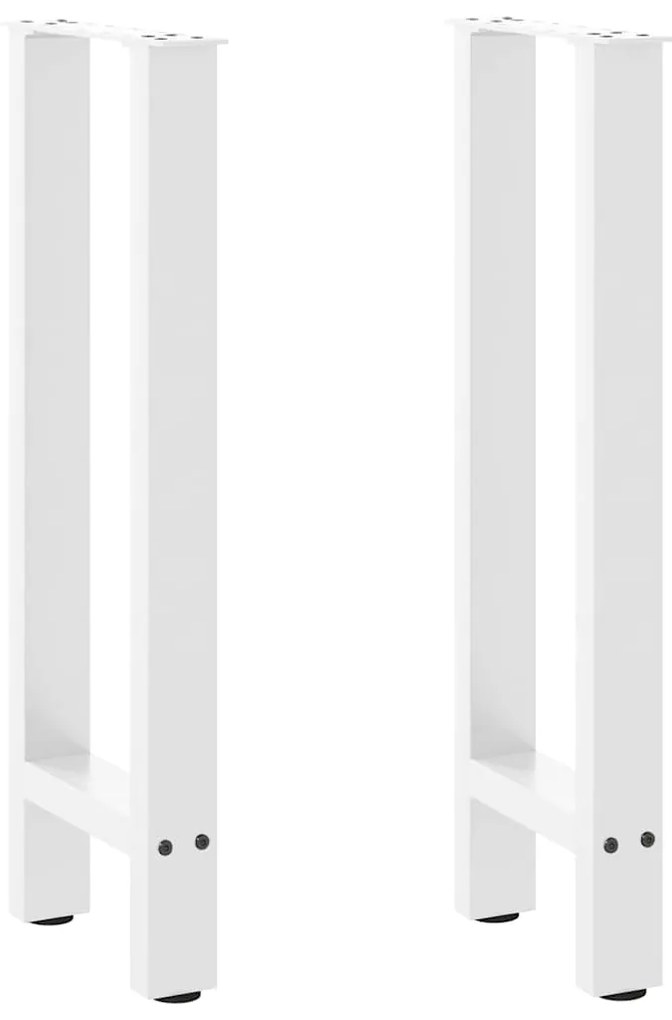 vidaXL Πόδια Κονσόλας 2 τεμ. Λευκά 28x(72-73) εκ. Ατσάλι