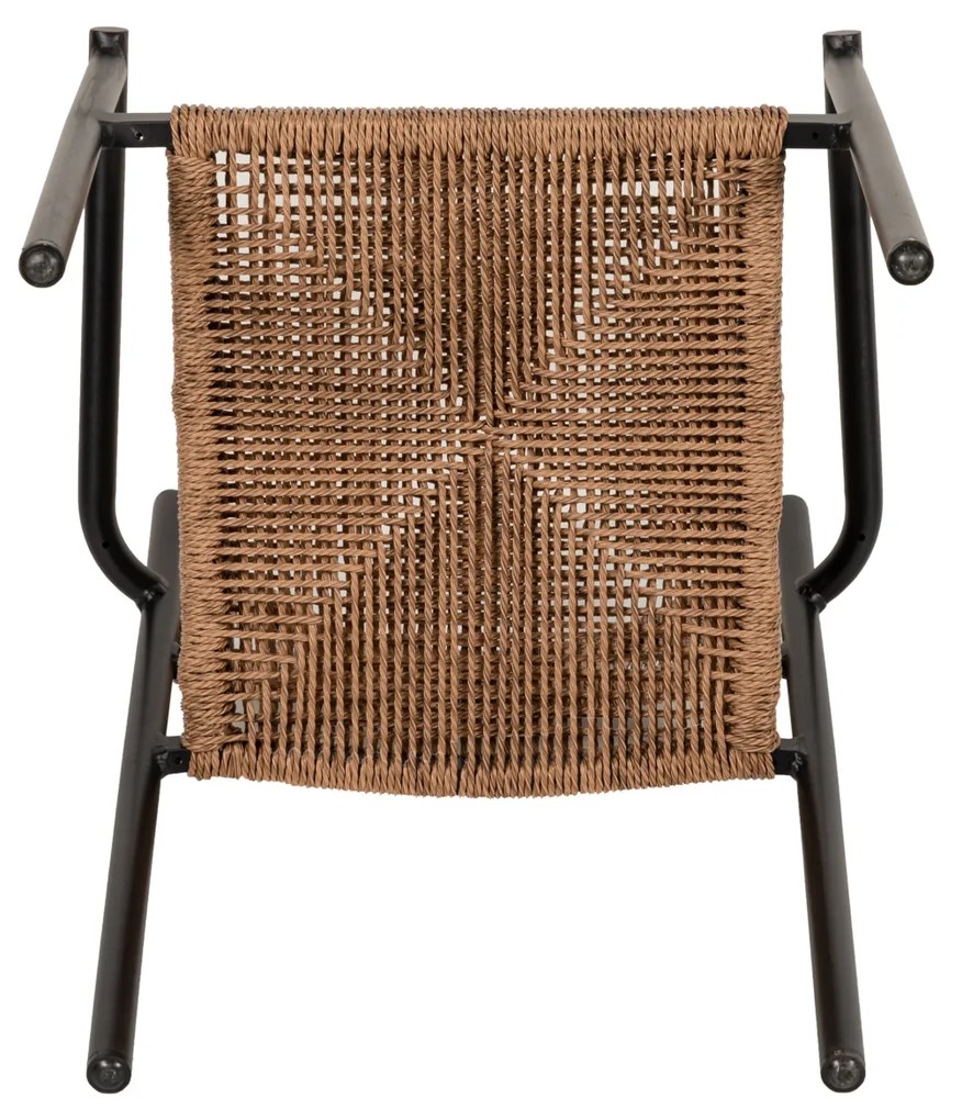 Πολυθρόνα Κήπου INGA Μαύρο/Φυσικό Αλουμίνιο/Rattan 55.5x50x77.5cm - 14840007 - 14840007