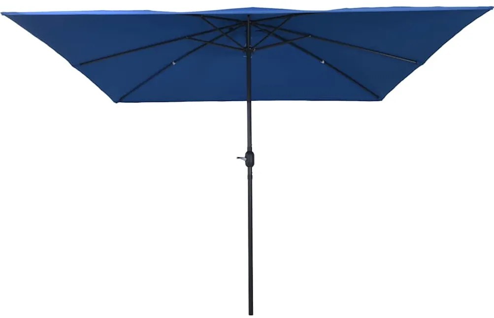 vidaXL Ομπρέλα Κήπου Μπλε, Μαύρο 295 x 295 x 245 εκ