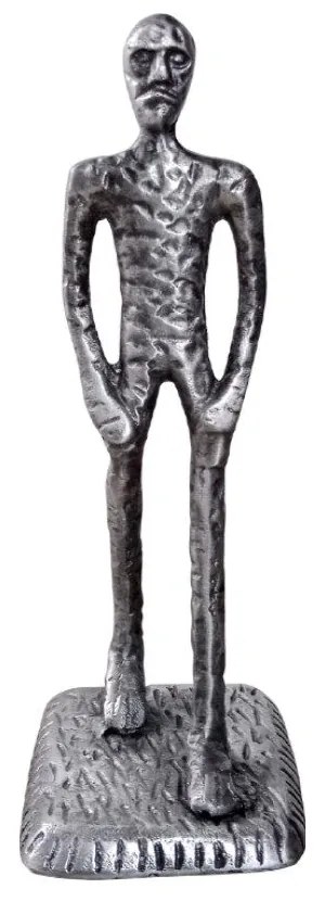 Φιγούρα Διακοσμητική Homo 022255 11x11xH28cm Antique Silver Aluminium