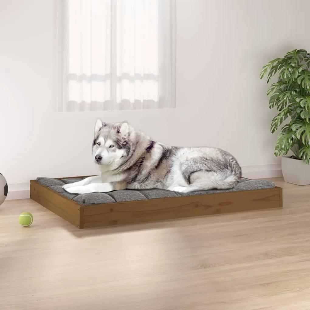 Κρεβάτι Σκύλου Μελί 101,5 x 74 x 9 εκ. από Μασίφ Ξύλο Πεύκου