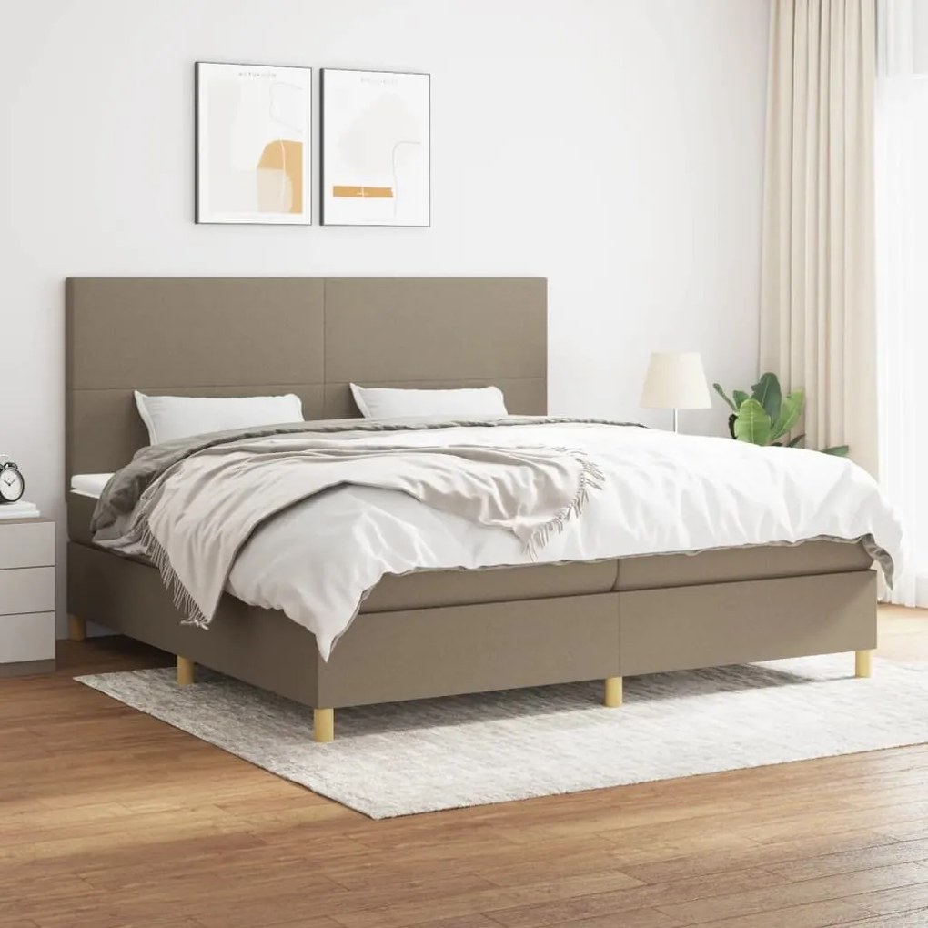 ΚΡΕΒΑΤΙ BOXSPRING ΜΕ ΣΤΡΩΜΑ TAUPE 200X200 ΕΚ. ΥΦΑΣΜΑΤΙΝΟ 3142205