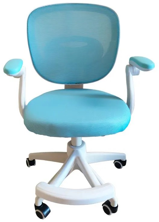 Καρέκλα γραφείου παδική Bernu ύφασμα mesh σε σιελ απόχρωση 47x56x80-90εκ 47x56x90 εκ.