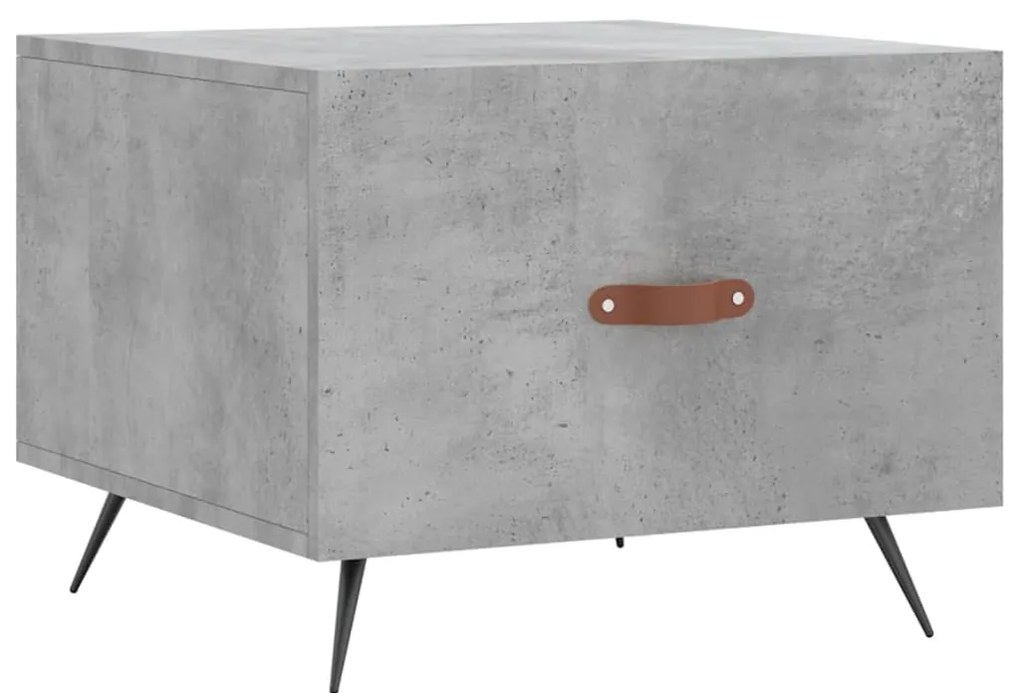 vidaXL Τραπεζάκι Σαλονιού Γκρι Σκυροδ. 50 x 50 x 40 εκ. Επεξεργ. Ξύλο