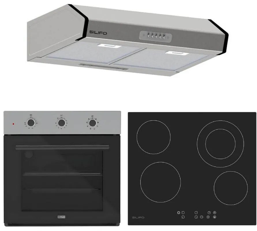 SILIFO ΣΕΤ ΦΟΥΡΝΟΣ SF6008 INOX + ΕΣΤΙΑ ΚΕΡΑΜΙΚΗ SF6822HV5 + ΑΠΟΡΡΟΦΗΤΗΡΑΣ ΕΛΕΥΘΕΡΟΣ SF6683 INOX 2 ΜΟΤΕΡ 60CM (4 ΕΤΗ ΕΓΓΥΗΣΗ ΕΛΛΗΝΙΚΗΣ ΑΝΤΙΠΡΟΣΩΠΕΙΑΣ) SILIFO 999-002-92248