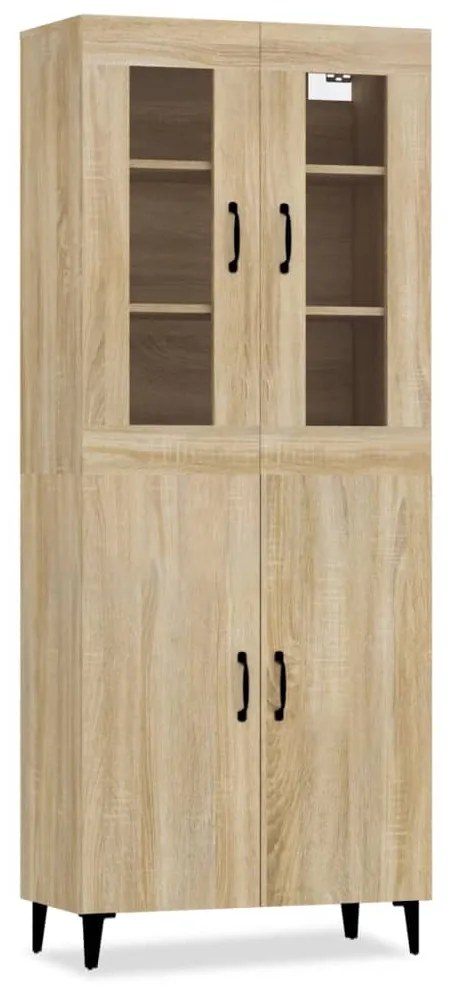 vidaXL Ντουλάπι Sonoma δρυς 69,5 x 34 x 180 εκ. από Επεξεργασμένο Ξύλο