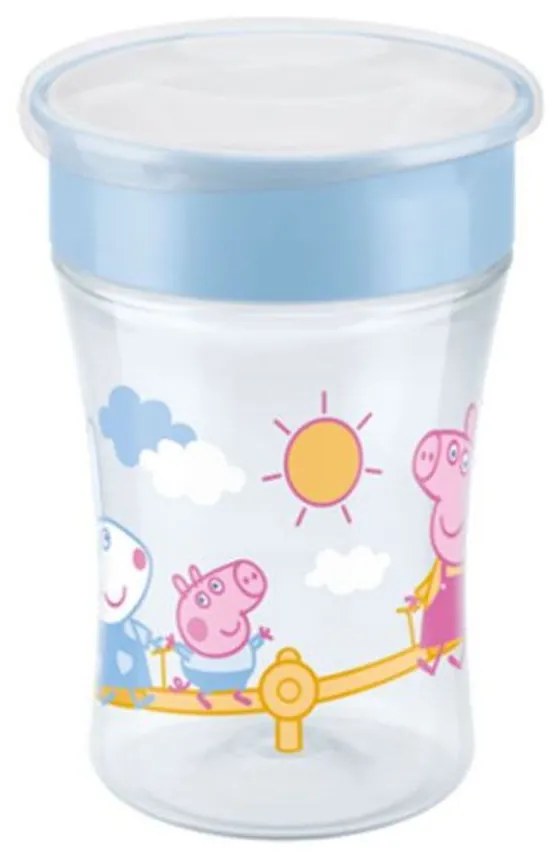 Ποτηράκι Παιδικό Peppa Pig Magic Cup 10255611 230ml Με Χείλος Και Καπάκι Pink Nuk 230ml Polypropylene