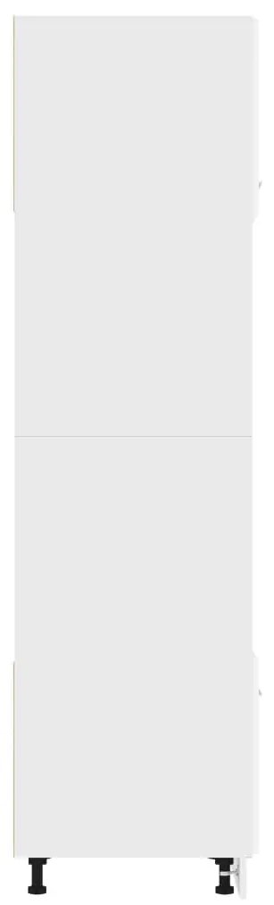 Ντουλάπι για Φούρνο Μικροκυμάτων Λευκό 60x57x207 εκ Επεξ. Ξύλο - Λευκό