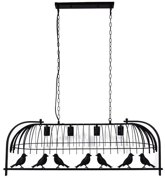Φωτιστικό Οροφής - Ράγα Nest 01255 Black GloboStar Metal