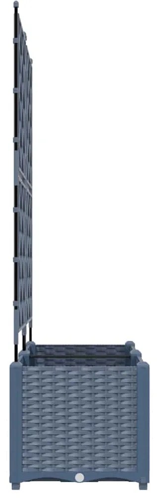 vidaXL Κηποτινάκι με Τρέλα 2 pcs Γκρι 80 x 40 x 143 εκ. PP