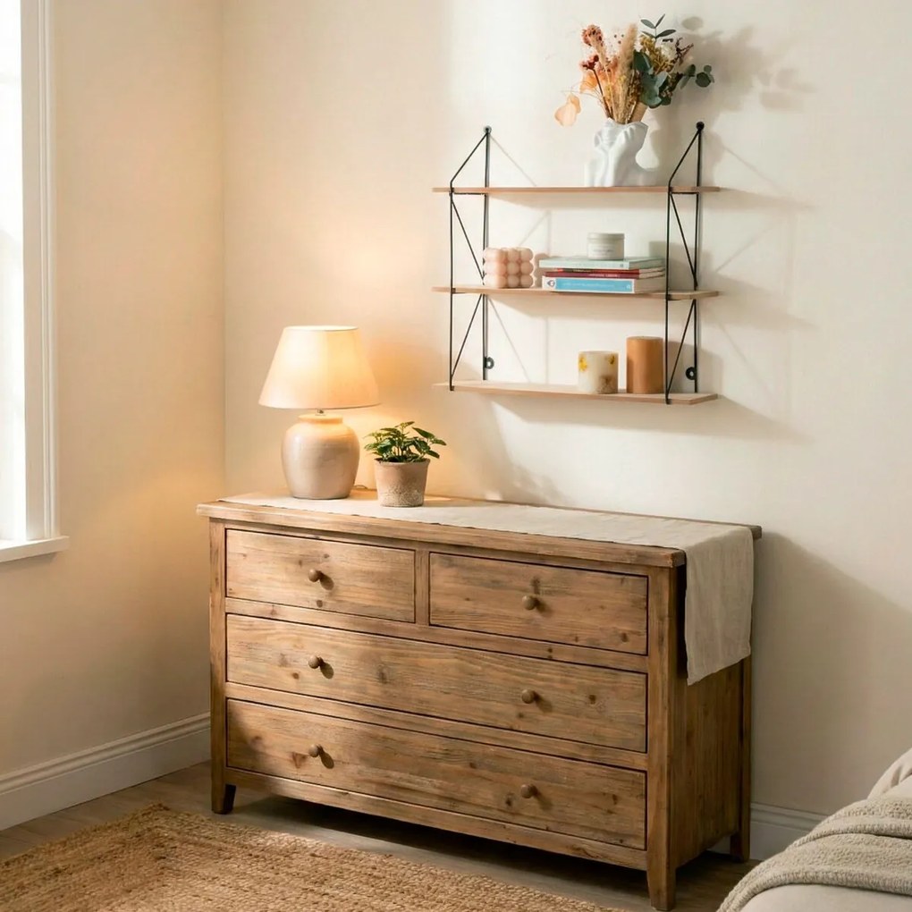 Ράφι παλτών Max Home Σίδερο Ξύλο MDF (4 Μονάδες)