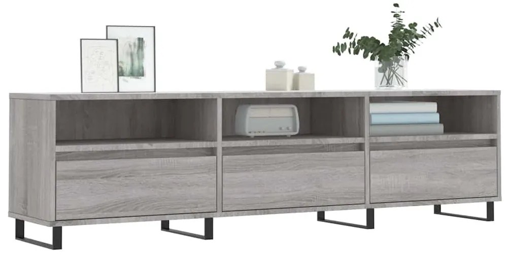 vidaXL Έπιπλο Τηλεόρασης Γκρι Sonoma 150x30x44,5 εκ. από Επεξεργ. Ξύλο
