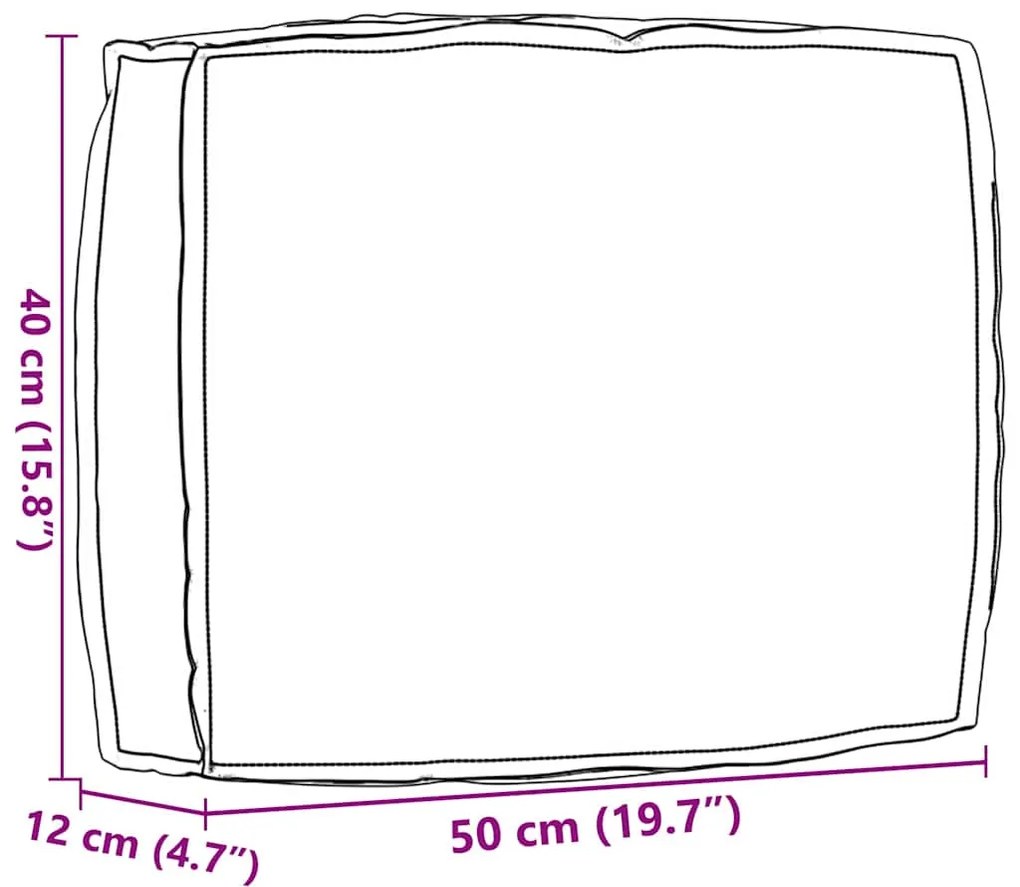 vidaXL Μαξιλάρι Βασιλικό Μπλε 50 x 40 x 12 cm Ύφασμα Όξφορντ