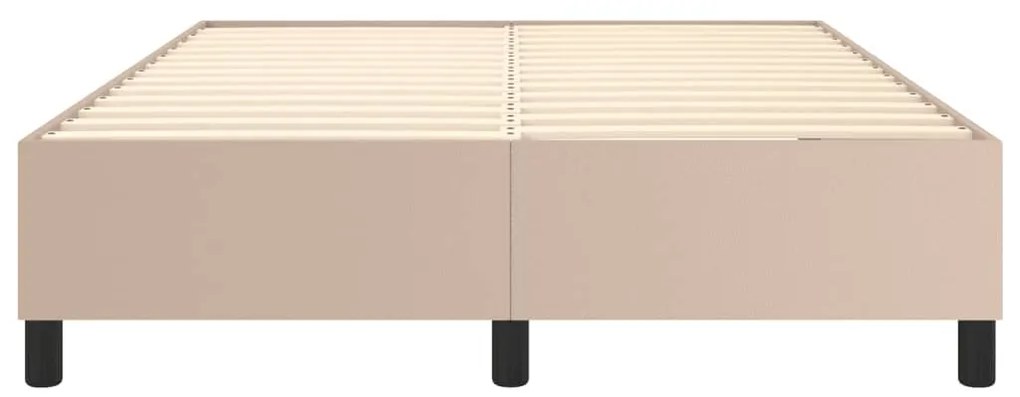 vidaXL Πλαίσιο Κρεβατιού Καπουτσίνο 140x200 εκ. από Συνθετικό Δέρμα
