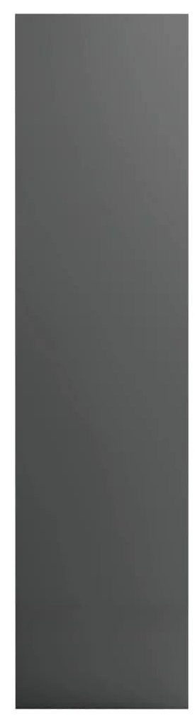 vidaXL Ντουλάπα Γυαλιστερό Γκρι 50 x 50 x 200 εκ. από Μοριοσανίδα
